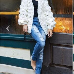 Chicwish White Chunky Knit Cardigan